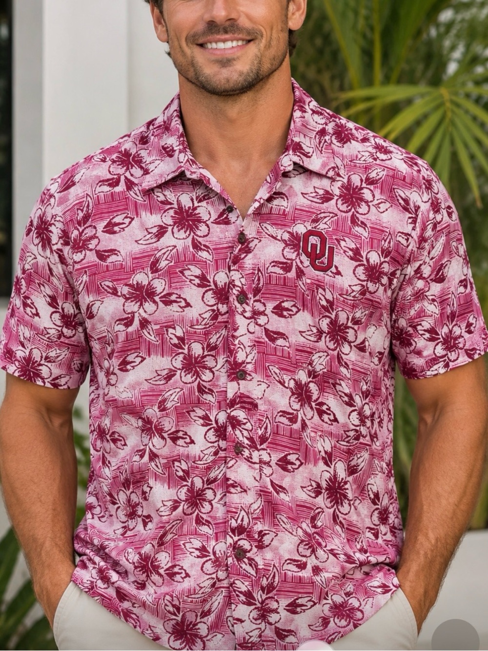 Vintage Men’s  OU Oklahoma Hawaiian Shirt